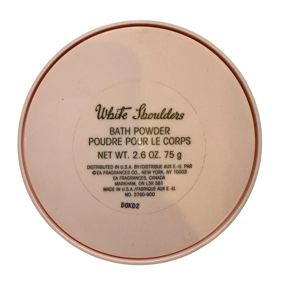 White Shoulders Bath Powder 2.6 oz 75g Vintage New Unused w/ Box & Puff USA